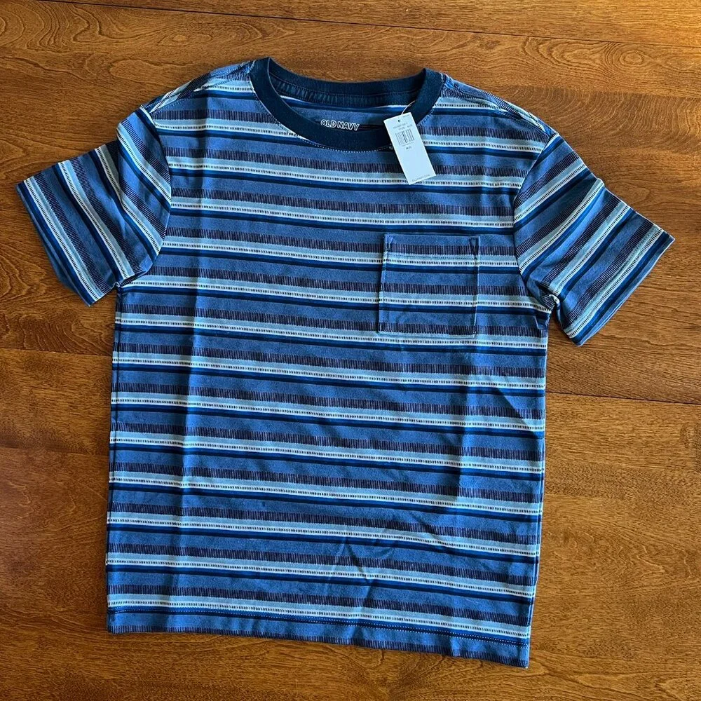 Old Navy striped pocket tees M 8 NWT